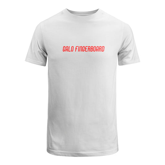 Galo White T-shirt - Red TEXT